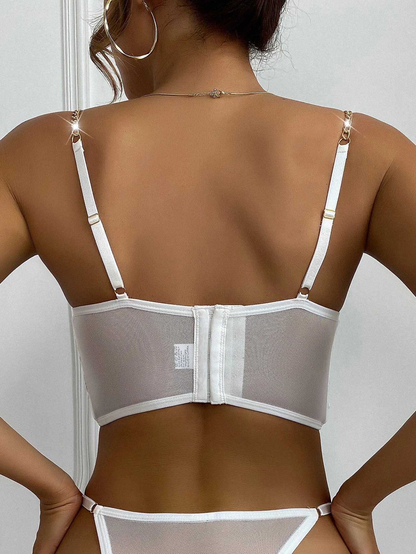 Bustier blanco en encaje 080402