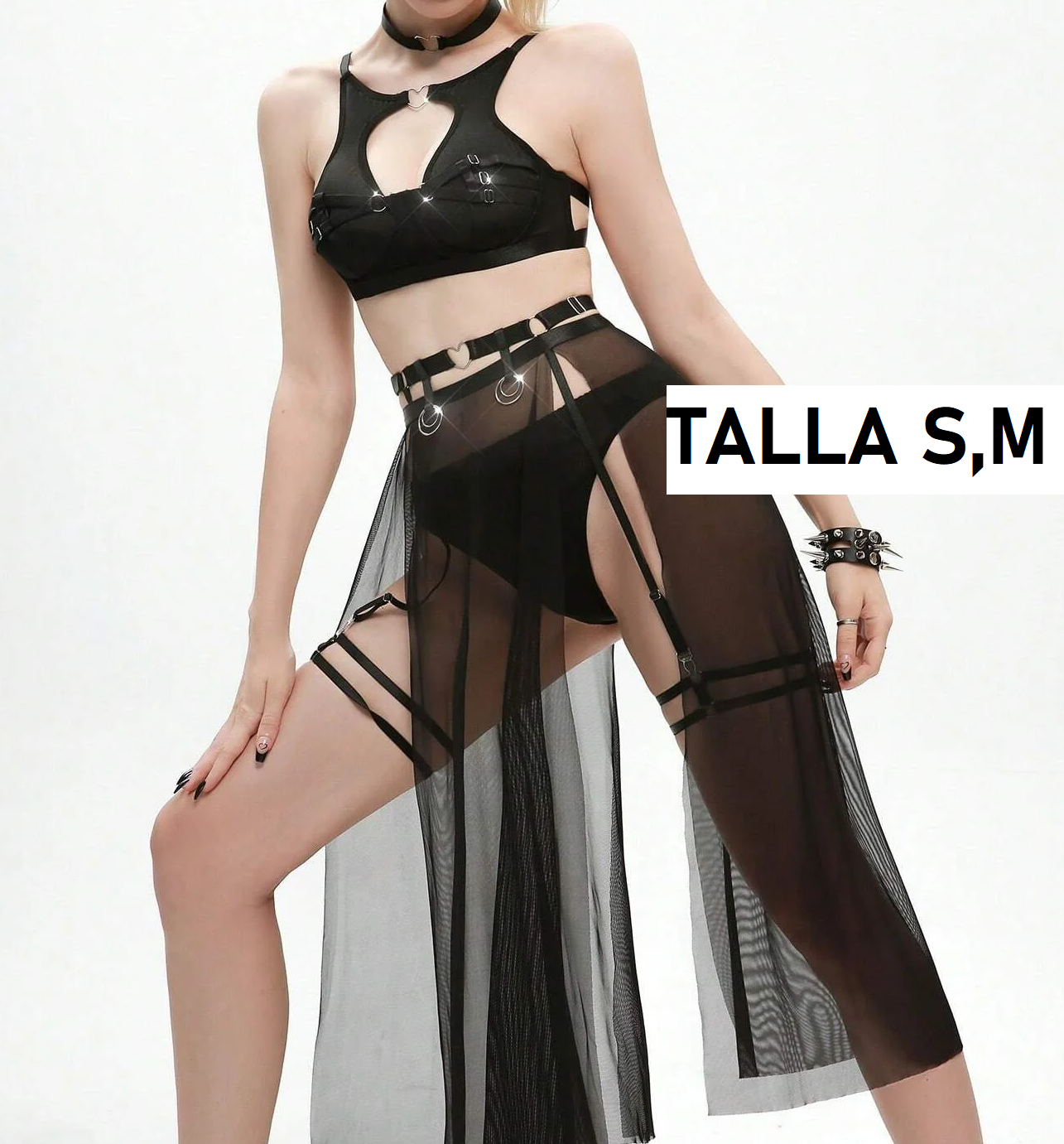 Set en nylon negro 041108