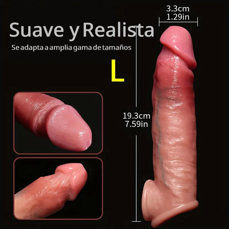 Funda extensora de pene 20cm realista