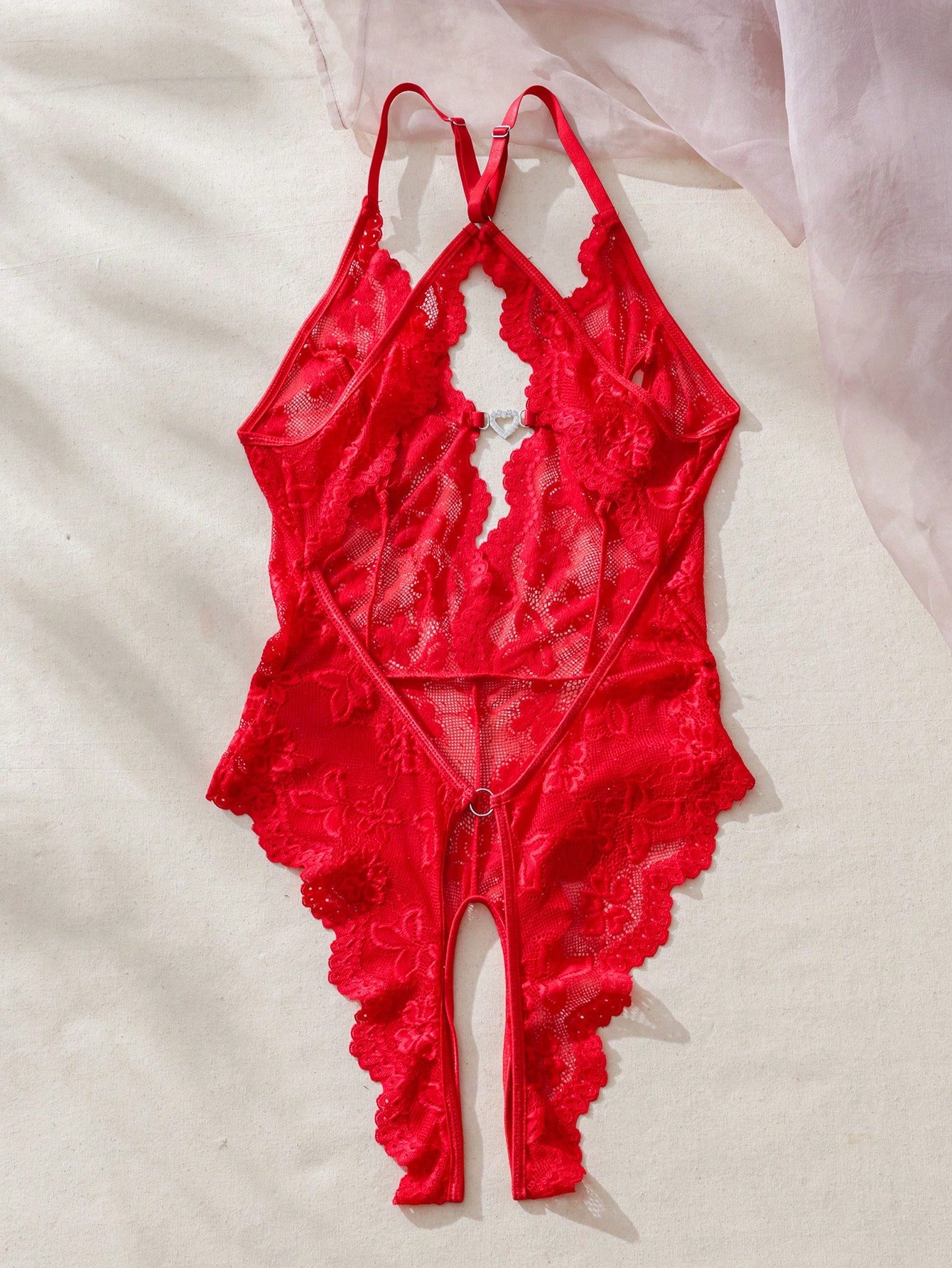 Body en encaje rojo 290703