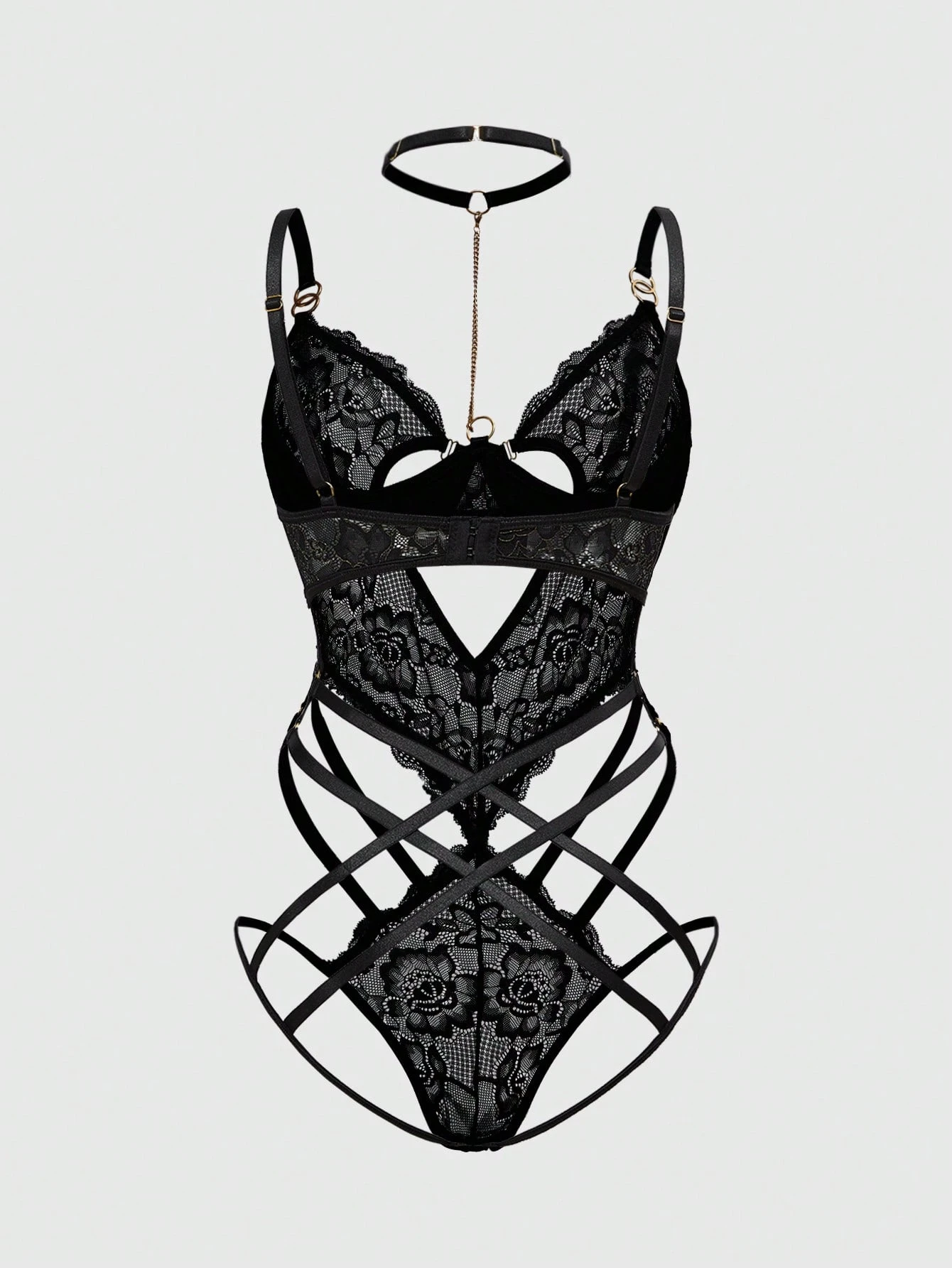 Body negro con gargantilla 220901