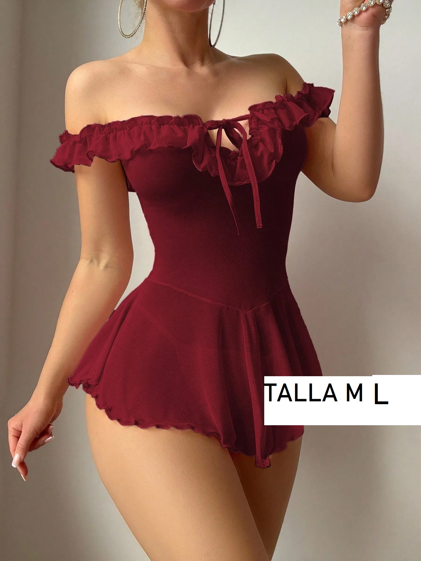 Lencería de Nylon 153 Conjunto en babydoll 081204