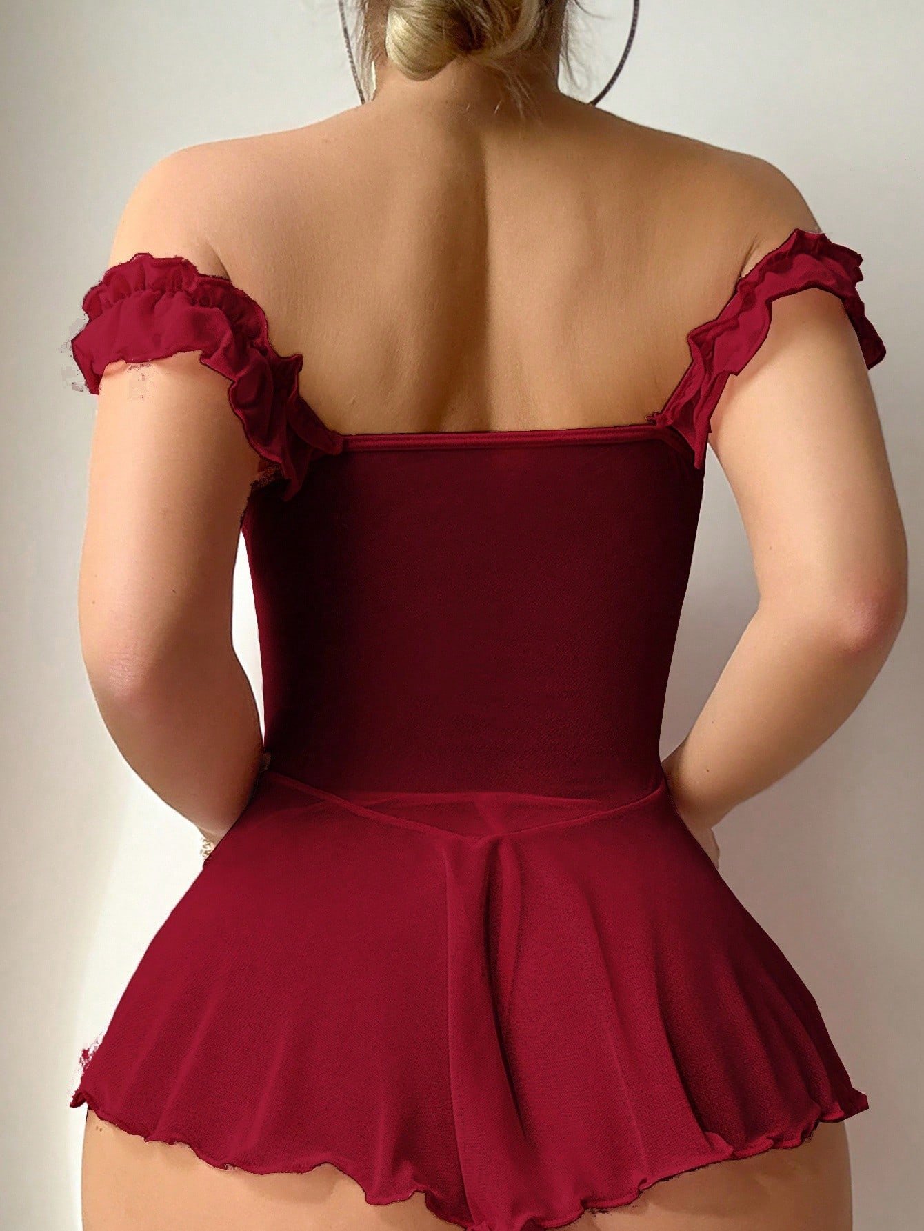 Lencería de Nylon 154 Conjunto en babydoll 081204