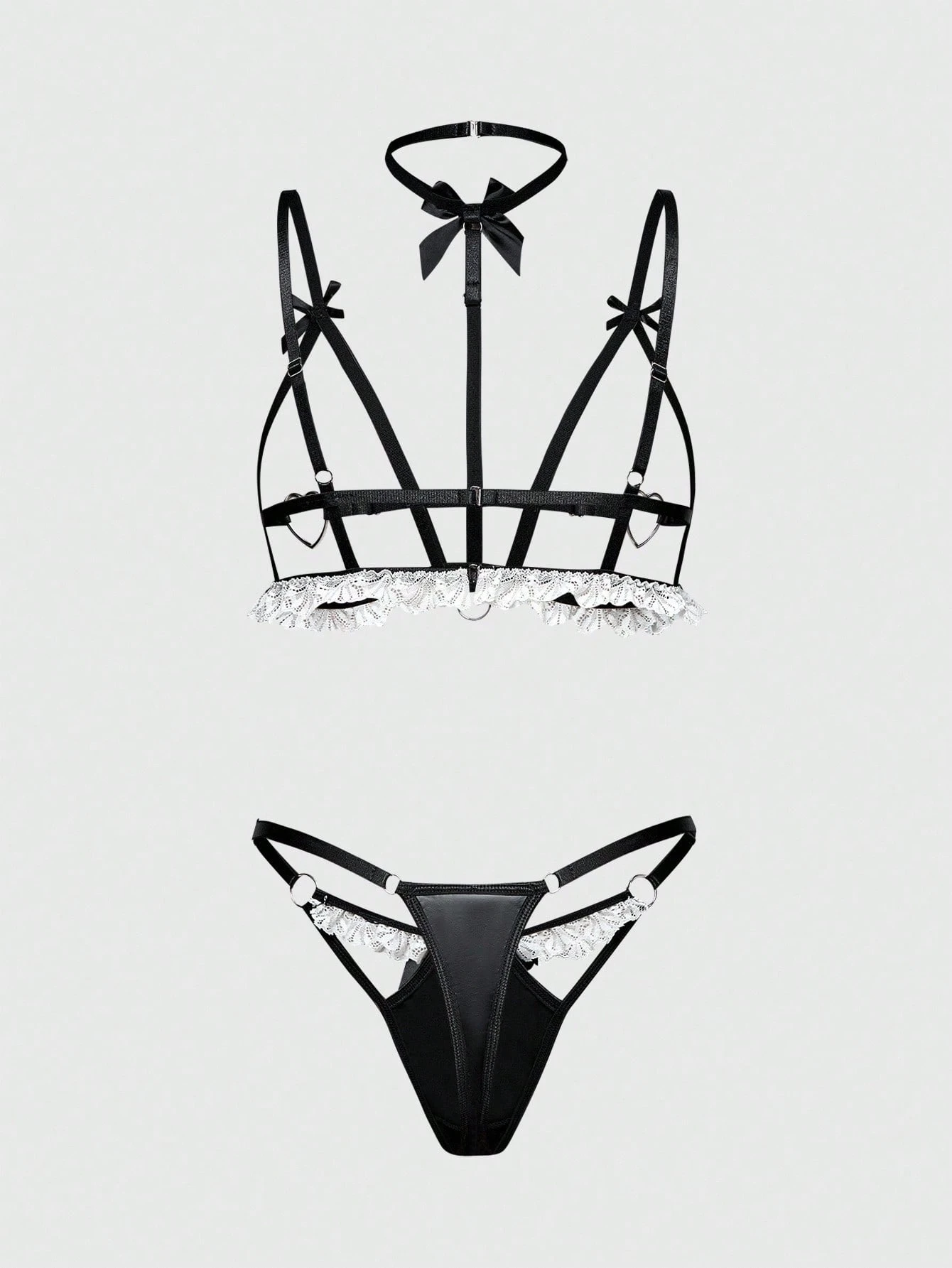 Lencería de Nylon 142 Conjunto bdsm 081206