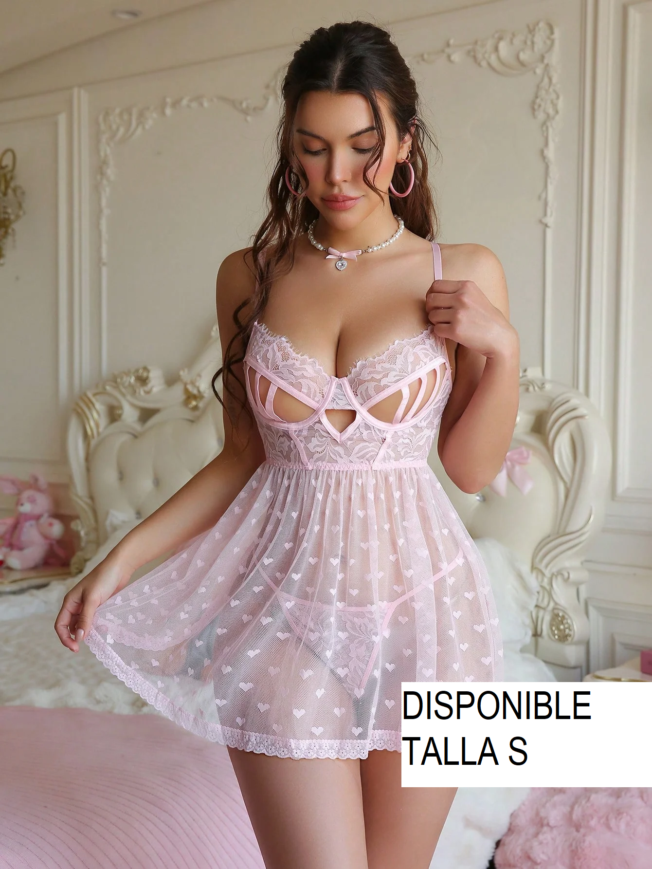 Babydoll rosa con panty 250202
