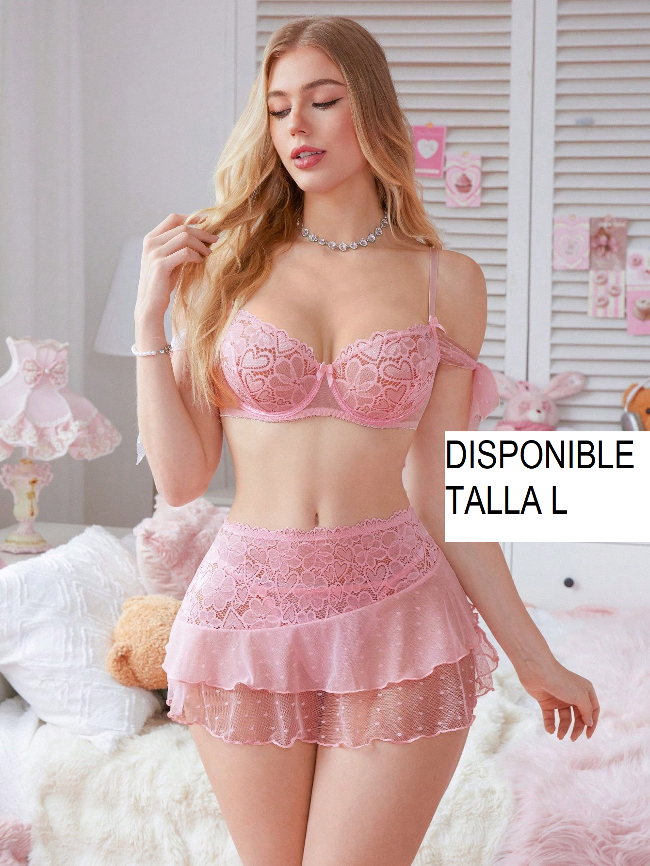 Set en rosa con panty 310303