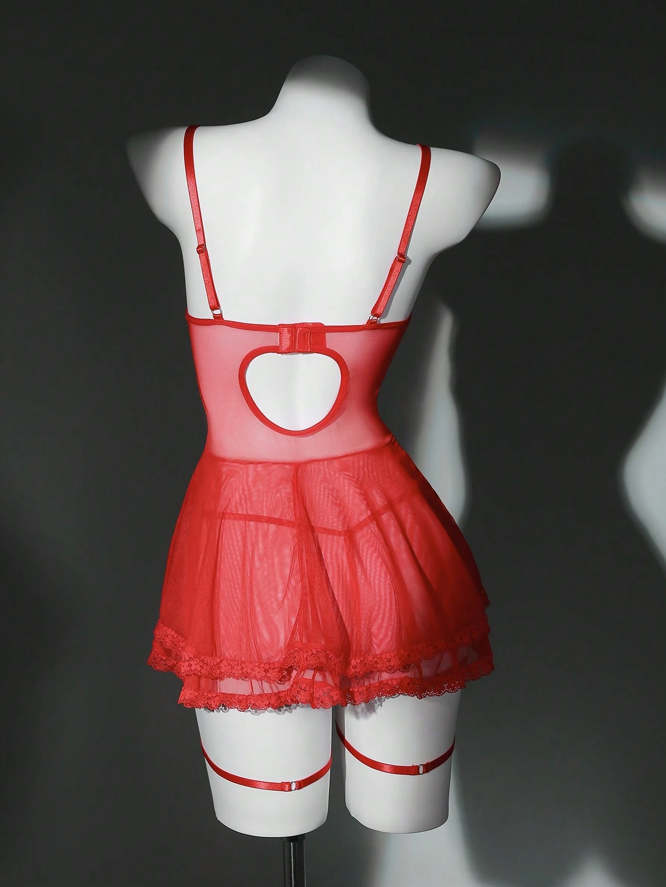 Bbabydoll con panty y anillos de pierna 11478