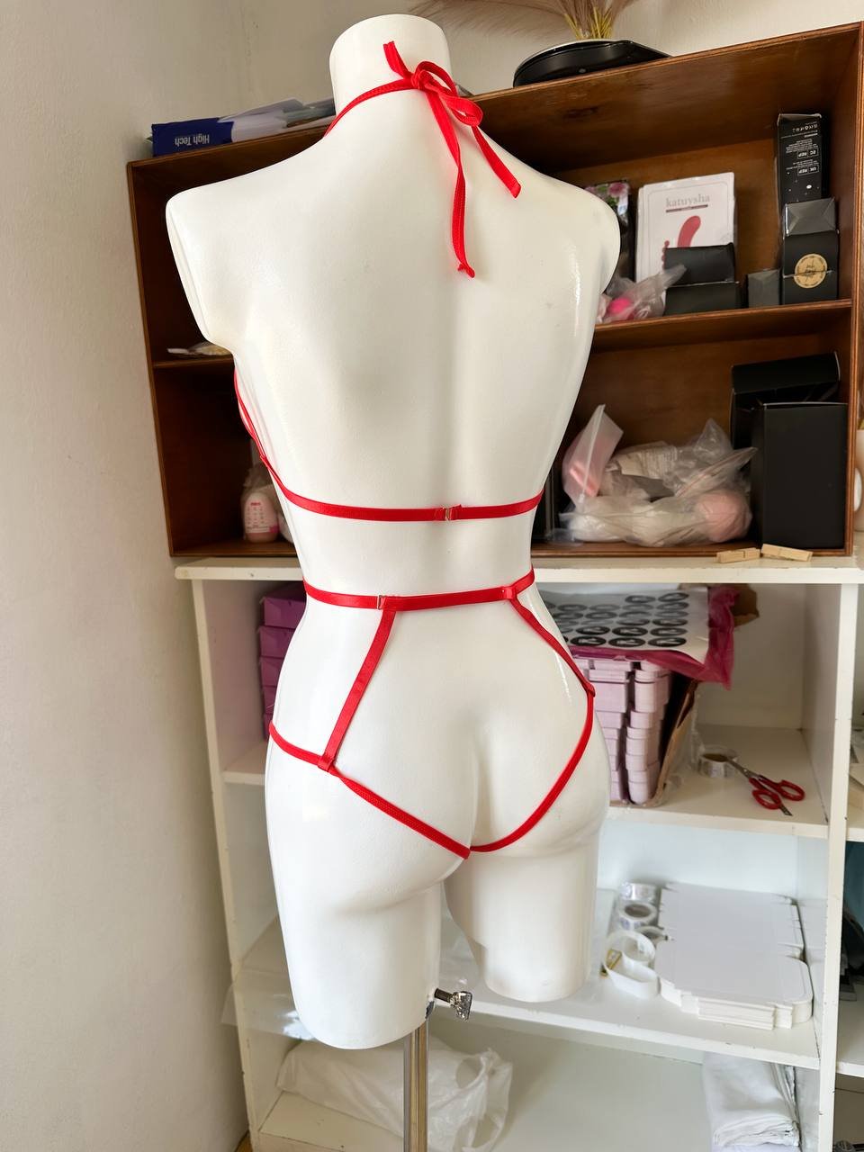 Body en encaje y peluche