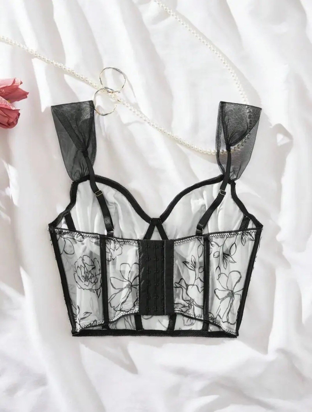Bustier no transparente en el pecho 1002