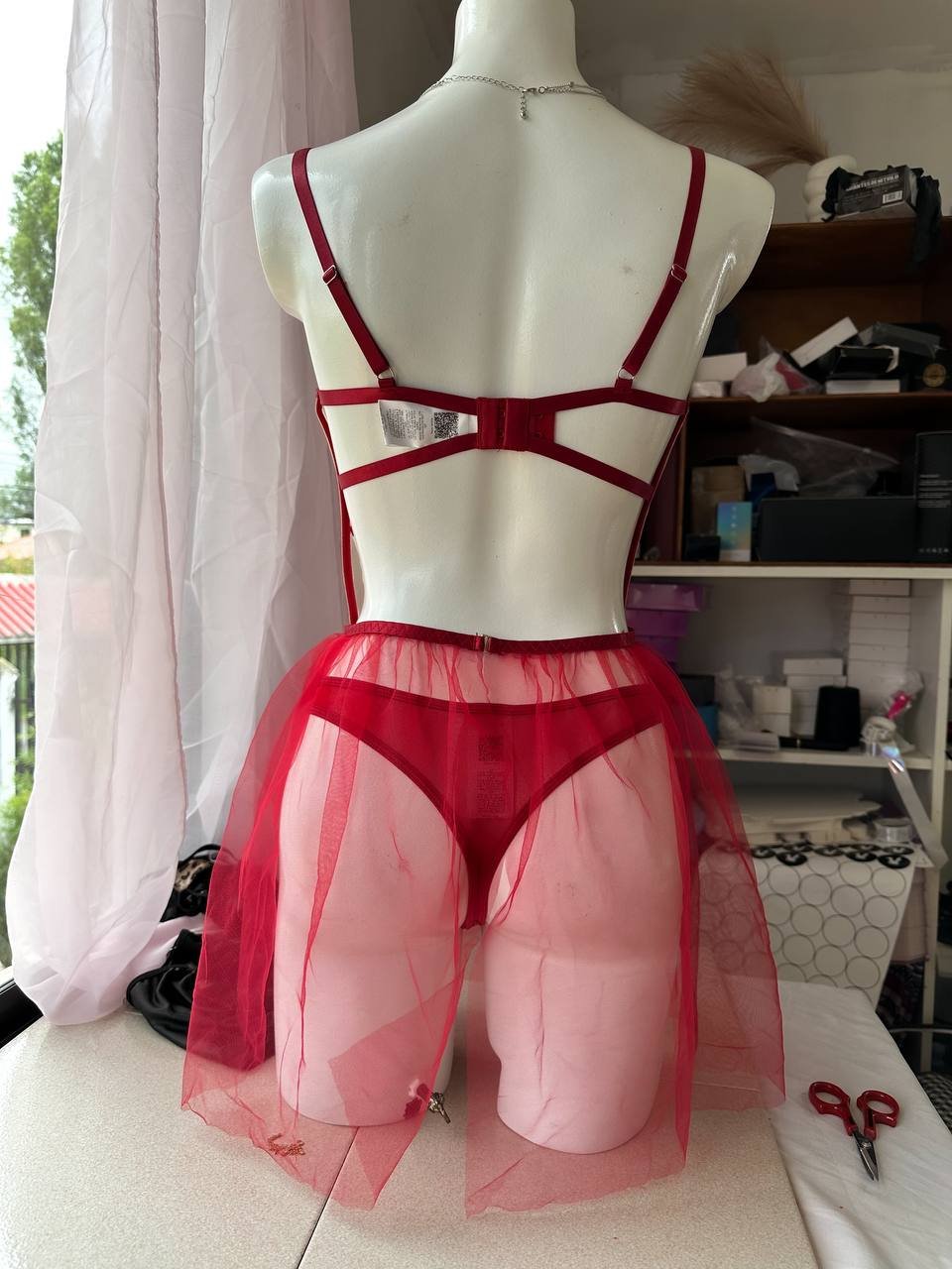 Babydoll con panty en corazones 32100