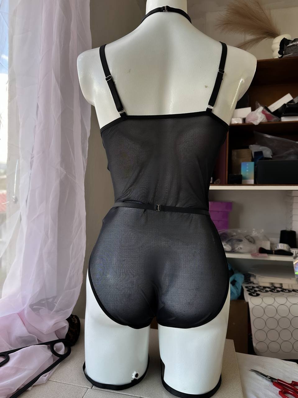 Body con cadenas en negro 050506