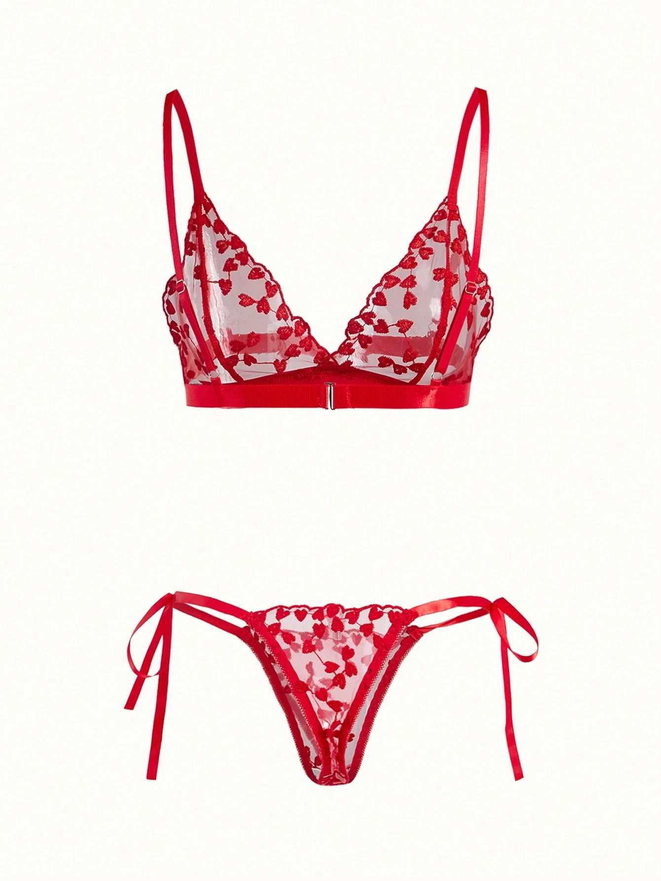 Conjunto corazones rojos 20014