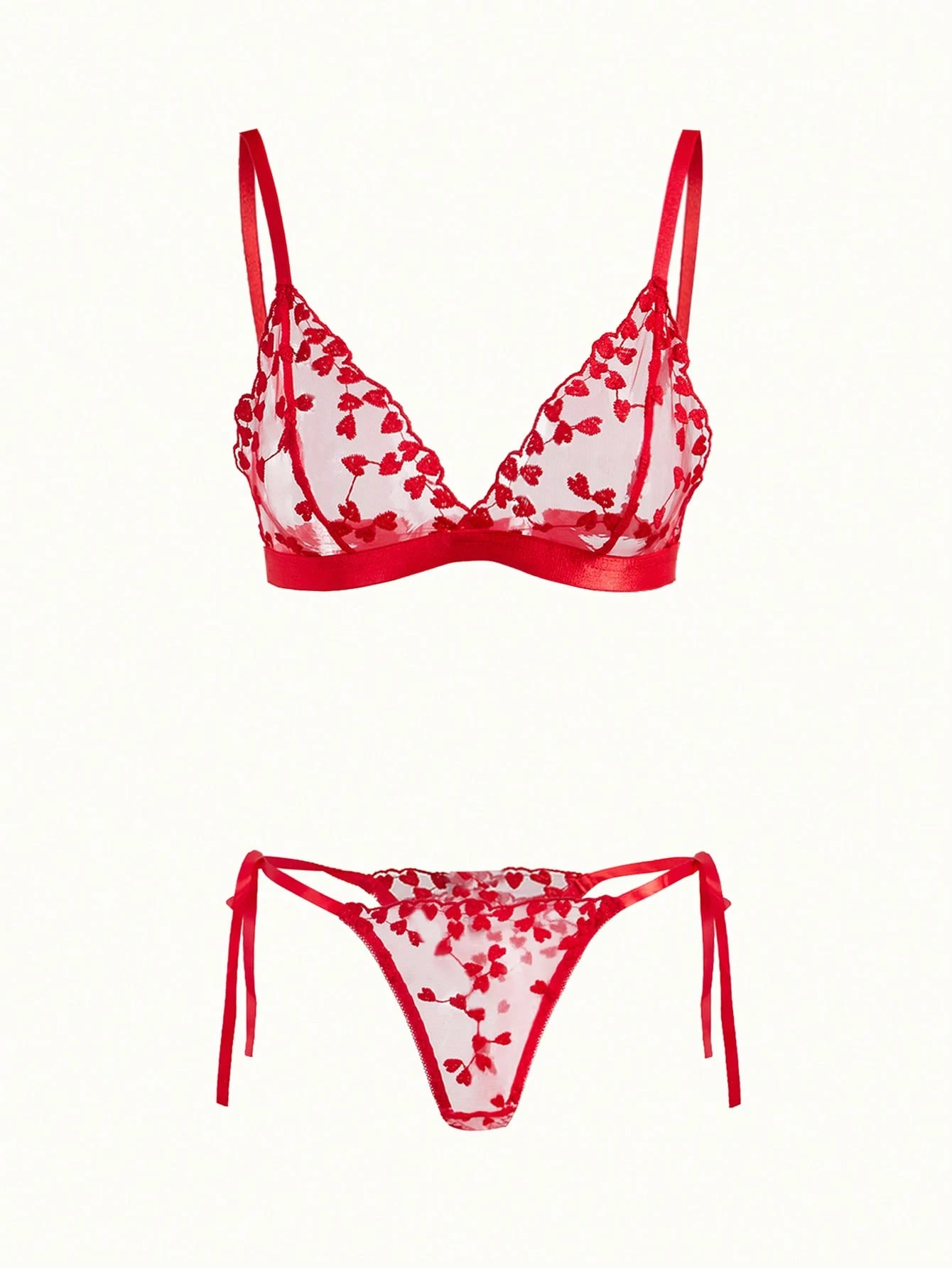 Conjunto corazones rojos 20014
