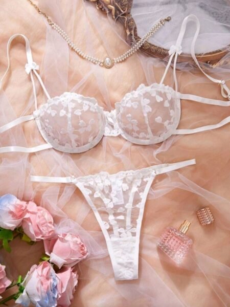 Comjunto corazones blanco 020301