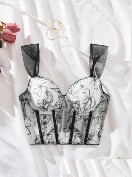Bustier no transparente en el pecho 1002