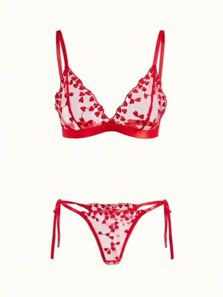 Conjunto corazones rojos 20014