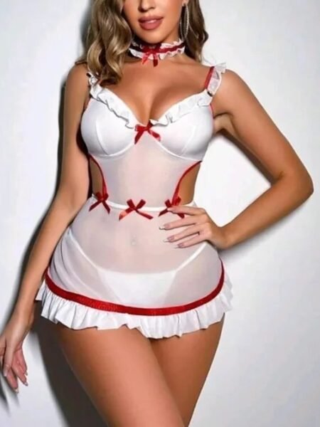 Disfraz enfermera sexy con gargantilla 1108411