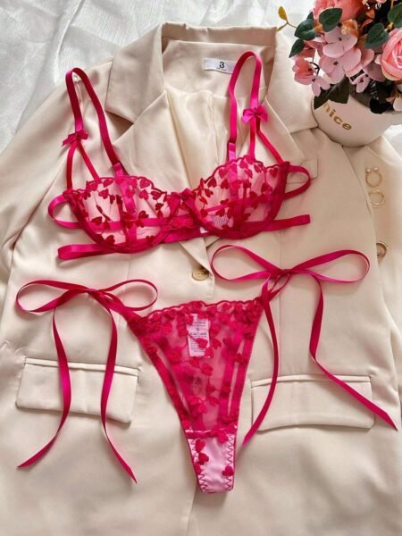 Conjunto de corazones rosas 110601