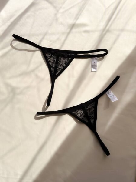 Panty Microhilo en negro 180605