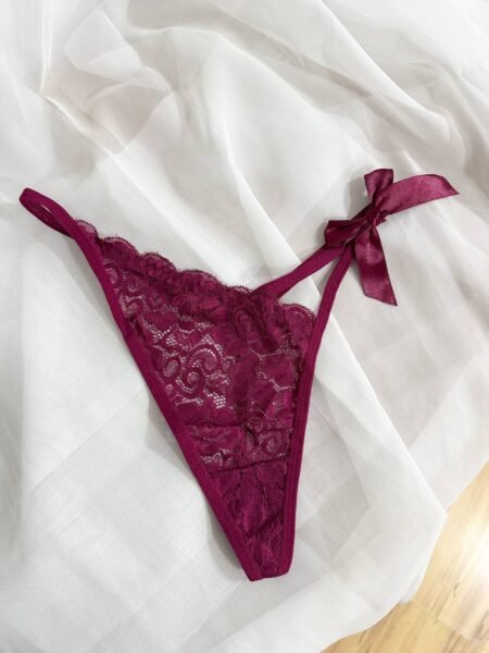 Panty en encaje con lazo 210901